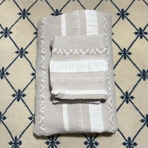 Bedsure Waffle Weave 100% Cotton Boho Queen Duvet Cover Set